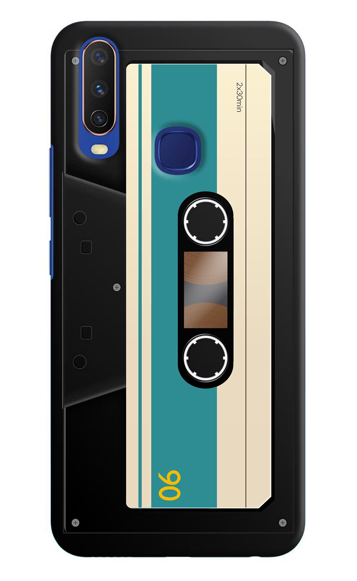 Cassette Vivo Y11/Y12/U10 Hard Case Back Cover by Casekaro