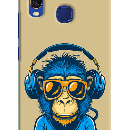 Monkey Headphone Vivo Y11/Y12/U10 Hard Case Back Cover by Casekaro