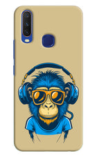 Monkey Headphone Vivo Y11/Y12/U10 Hard Case Back Cover by Casekaro