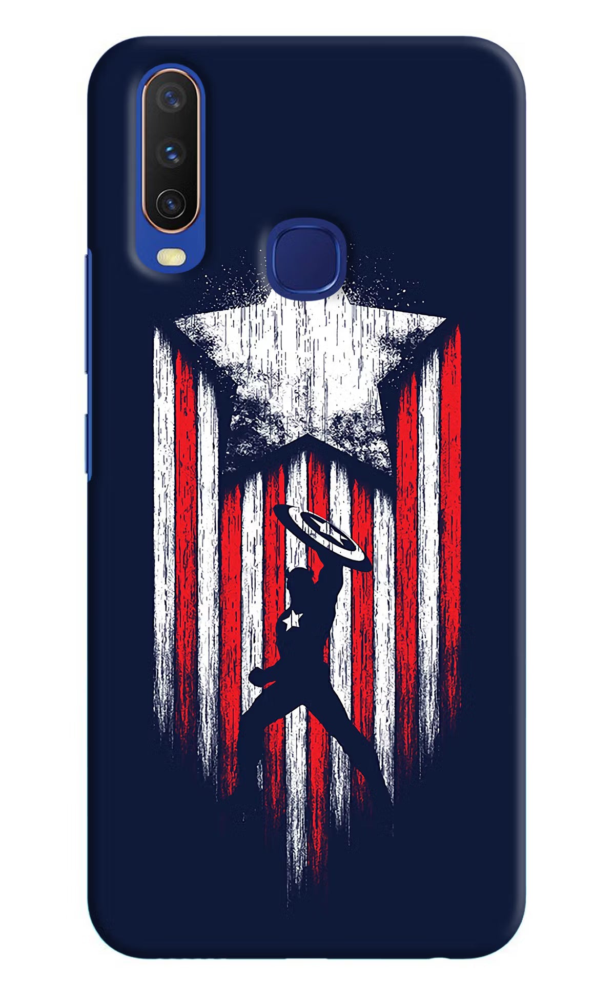 Captain America Marvel Art Vivo Y11/Y12/U10 Hard Case Back Cover by Casekaro