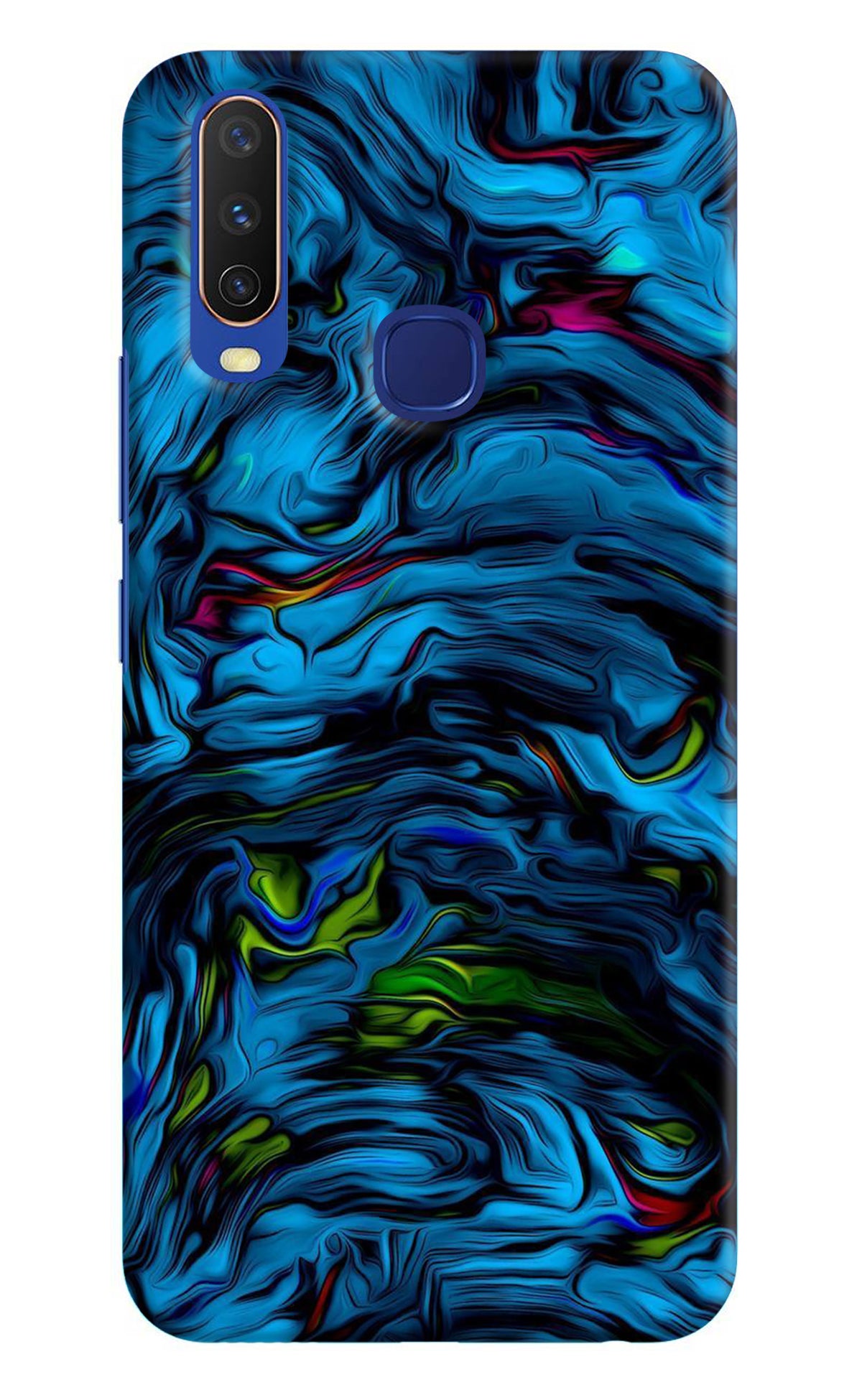 Dark Blue Abstract Vivo Y11/Y12/U10 Back Cover