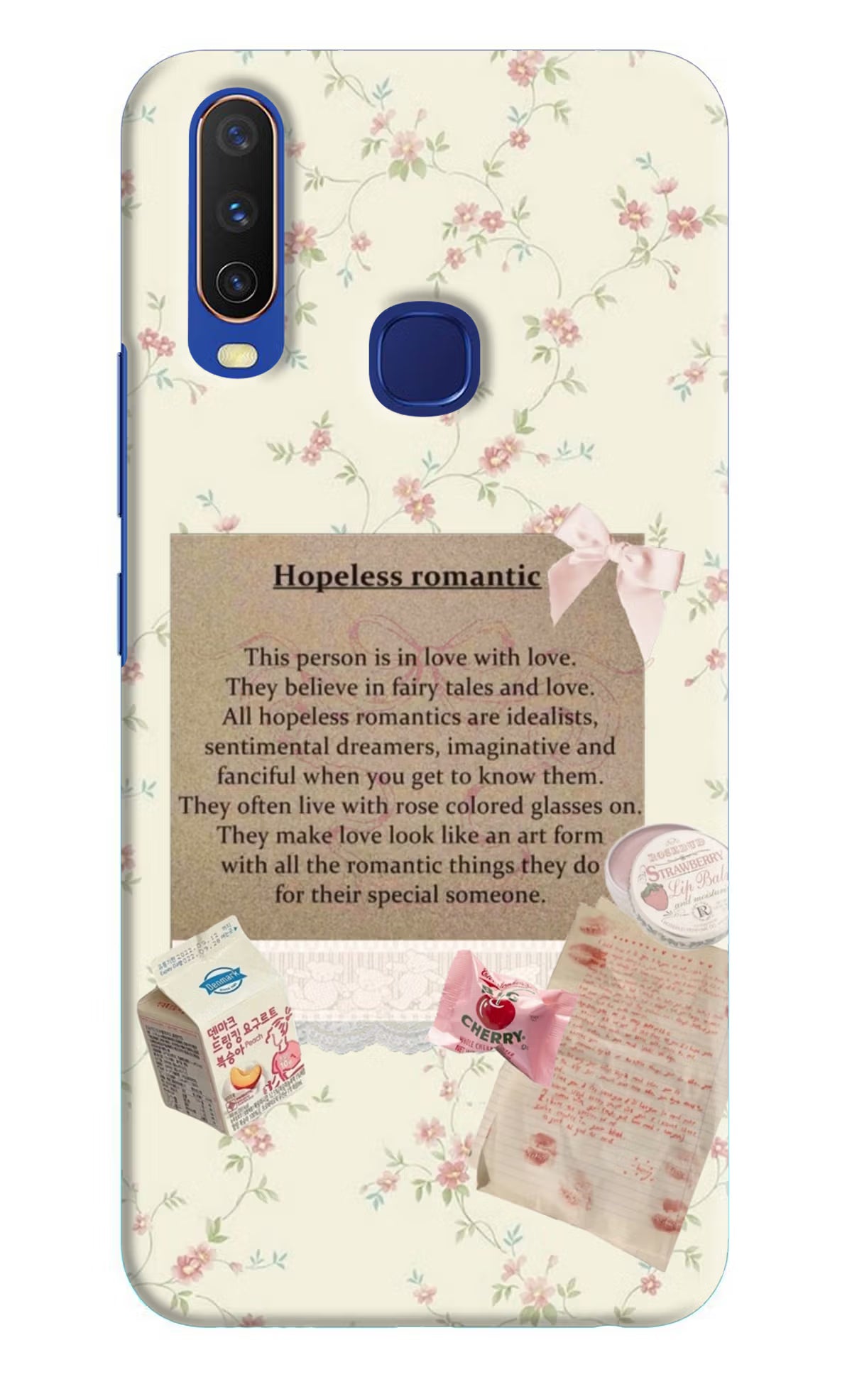 Hopeless Romantic Vivo Y11/Y12/U10 Hard Case Back Cover by Casekaro