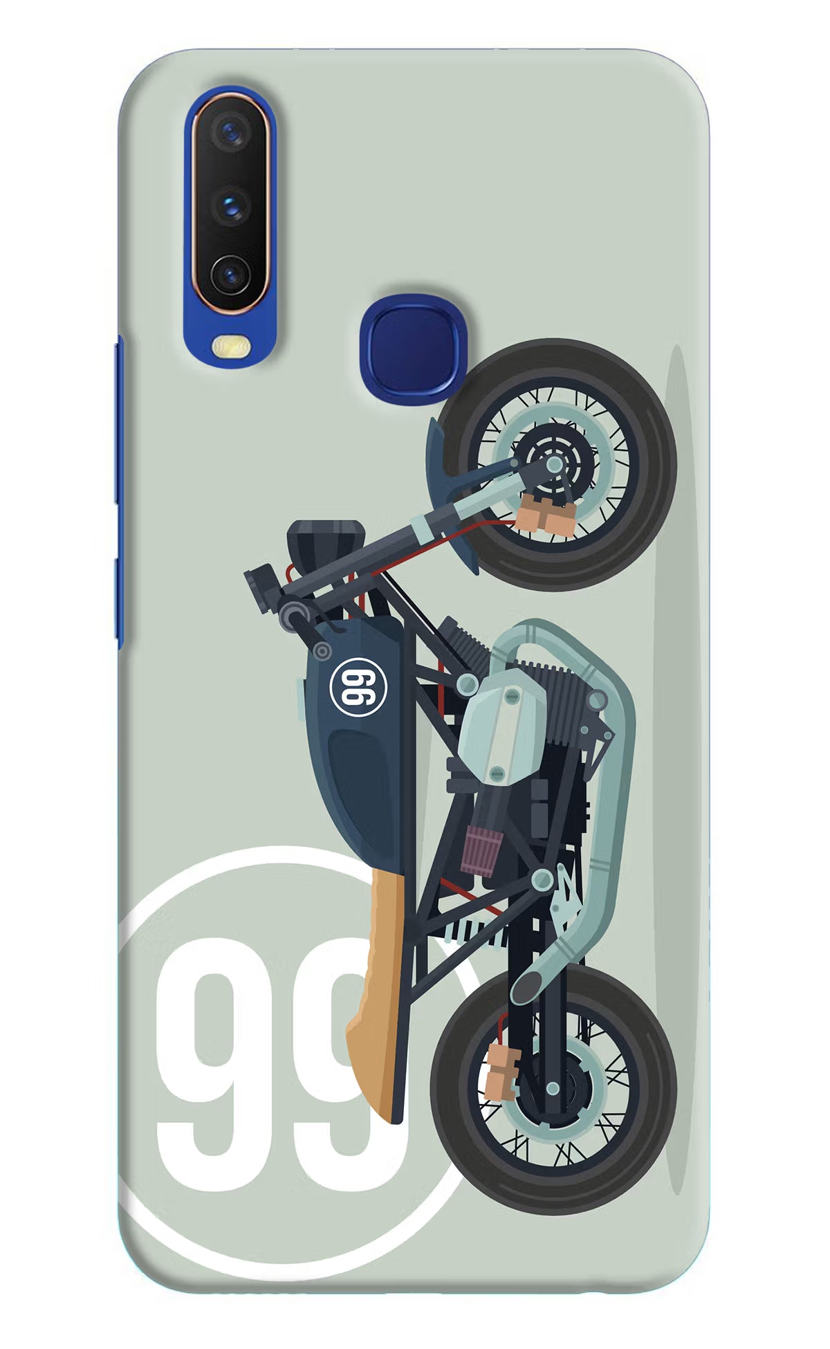 Classic Cafe Racer 99 Vivo Y11/Y12/U10 Hard Case Back Cover by Casekaro