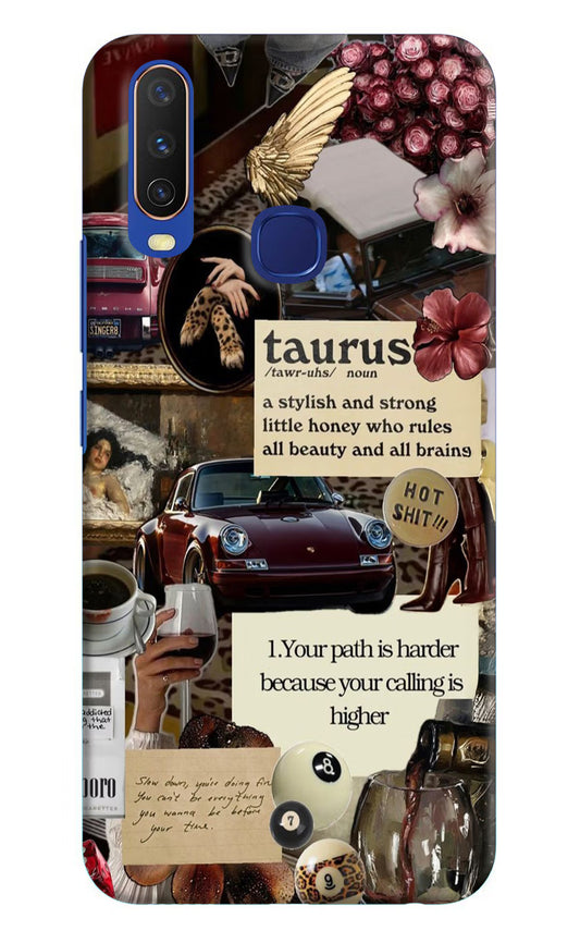 Taurus Zodiac Vivo Y11/Y12/U10 Hard Case Back Cover by Casekaro