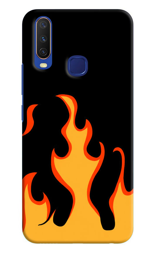 Fired Up – Black Vivo Y11/Y12/U10 Hard Case Back Cover by Casekaro