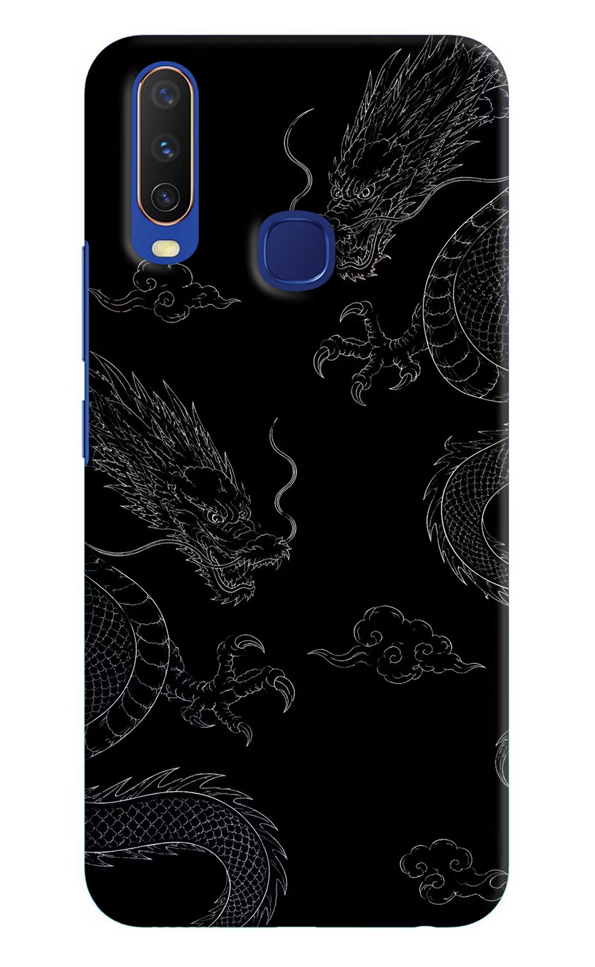 Twin Dragons Vivo Y11/Y12/U10 Hard Case Back Cover by Casekaro