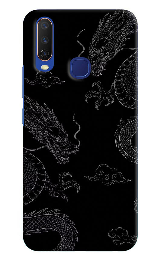 Twin Dragons Vivo Y11/Y12/U10 Hard Case Back Cover by Casekaro