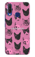 Pink Cats Vivo Y11/Y12/U10 Hard Case Back Cover by Casekaro