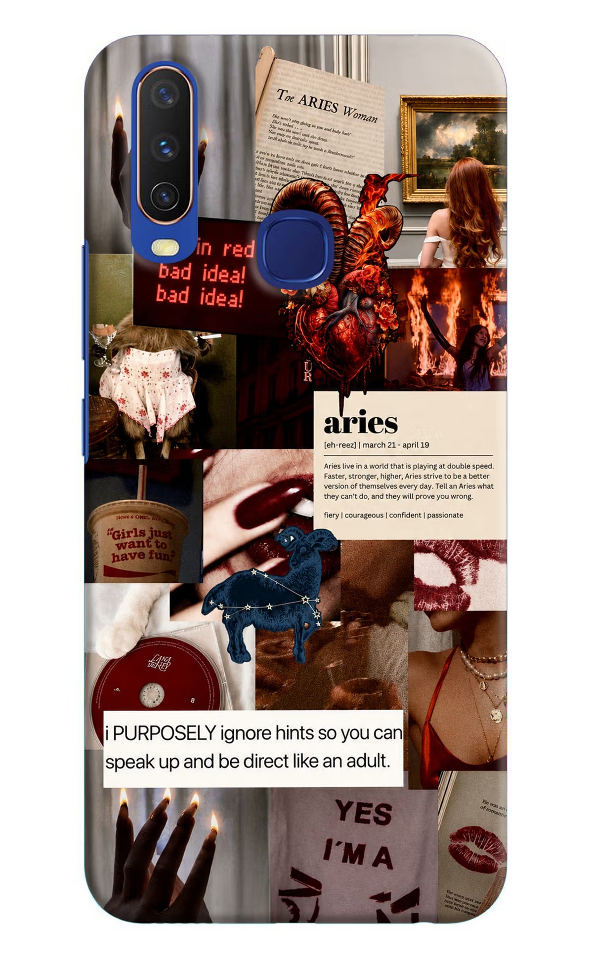 Zodiac Aries Vivo Y11/Y12/U10 Back Cover