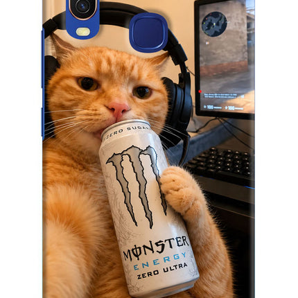 Gamer Cat Energy Vivo Y11/Y12/U10 Hard Case Back Cover by Casekaro