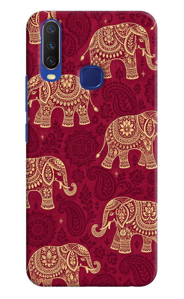 Maroon Elephant Vivo Y11/Y12/U10 Hard Case Back Cover by Casekaro