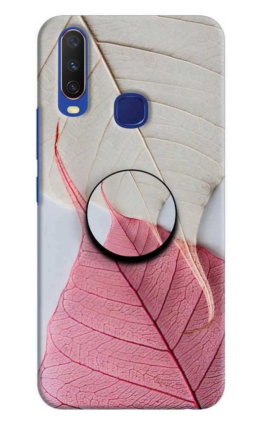 White Pink Leaf Vivo Y11/Y12/U10 Pop Case by Casekaro
