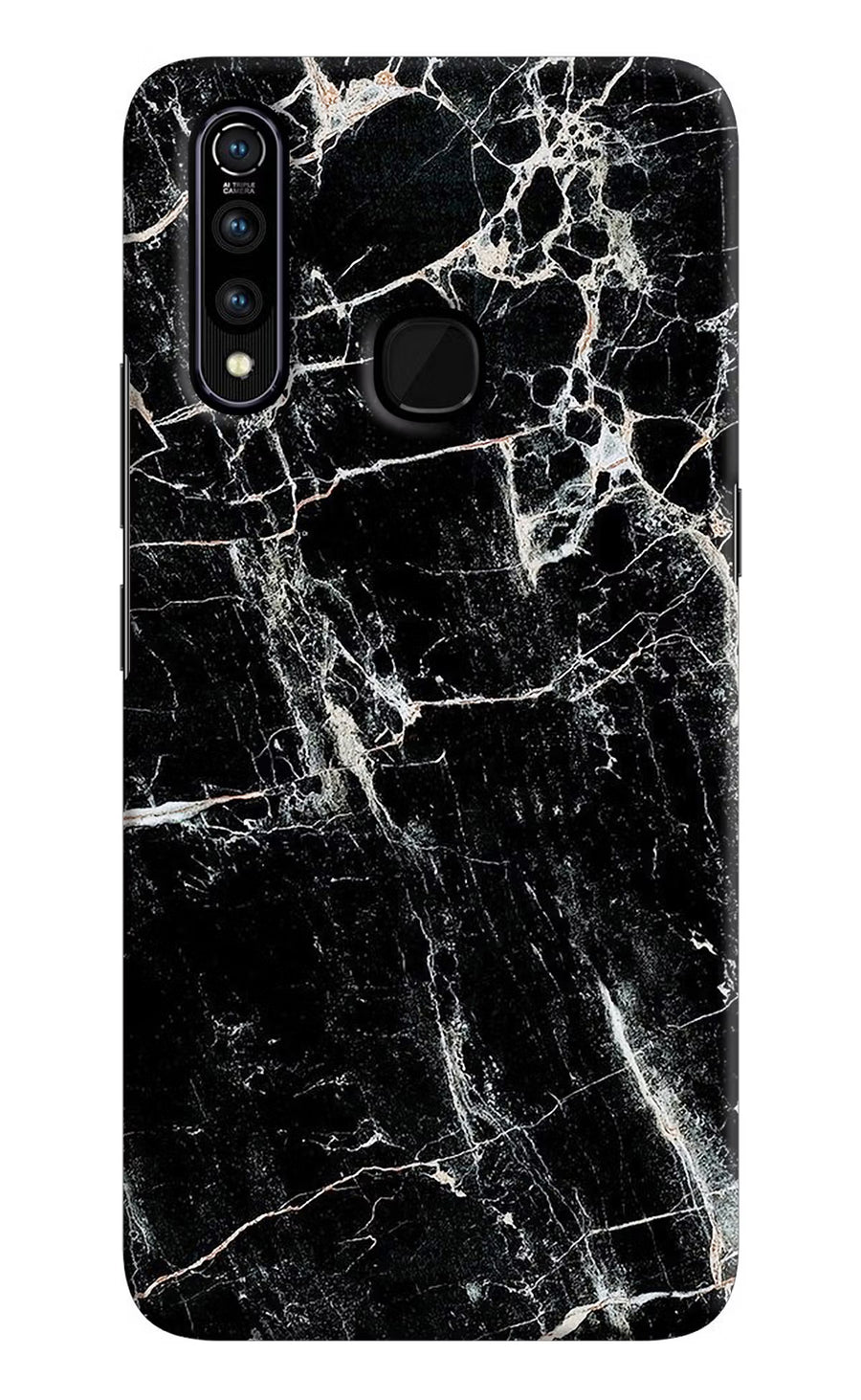 Black Marble Texture Vivo Z1 Pro Back Cover, Hard case