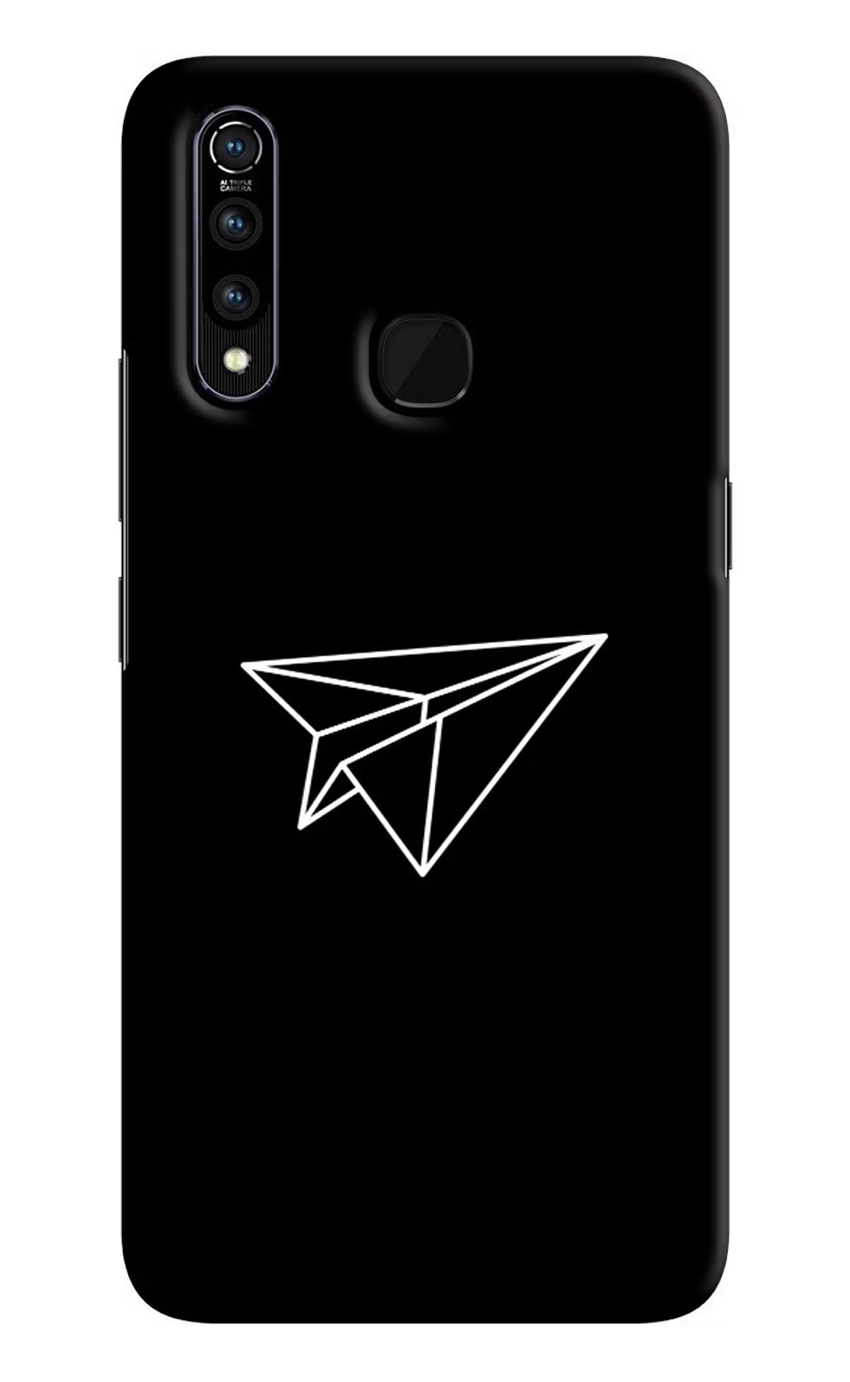 Paper Plane White Vivo Z1 Pro Hard Case Back Cover by Casekaro