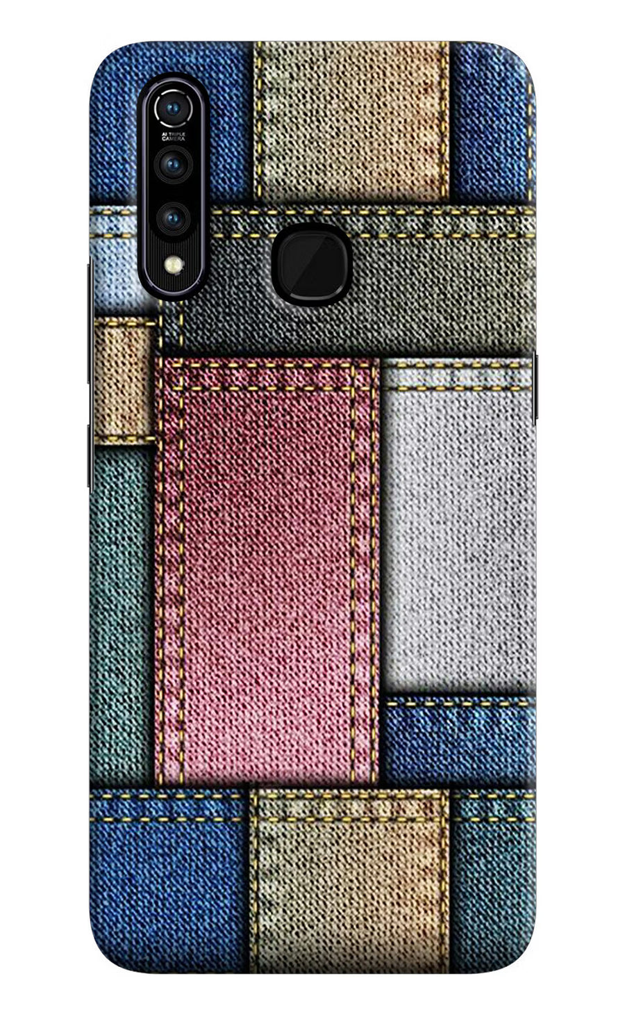 Multicolor Jeans Vivo Z1 Pro Back Cover, Hard case