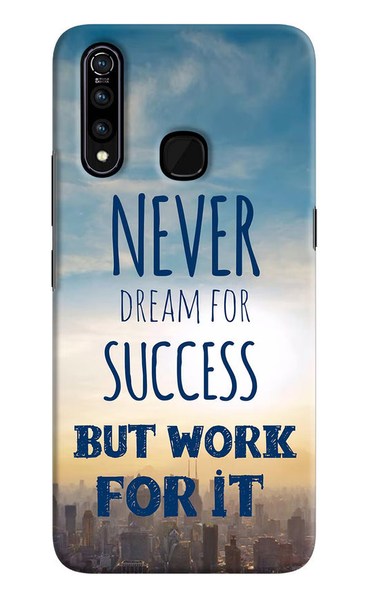 Never Dream For Success But Work For It Vivo Z1 Pro Hard Case Back Cover by Casekaro