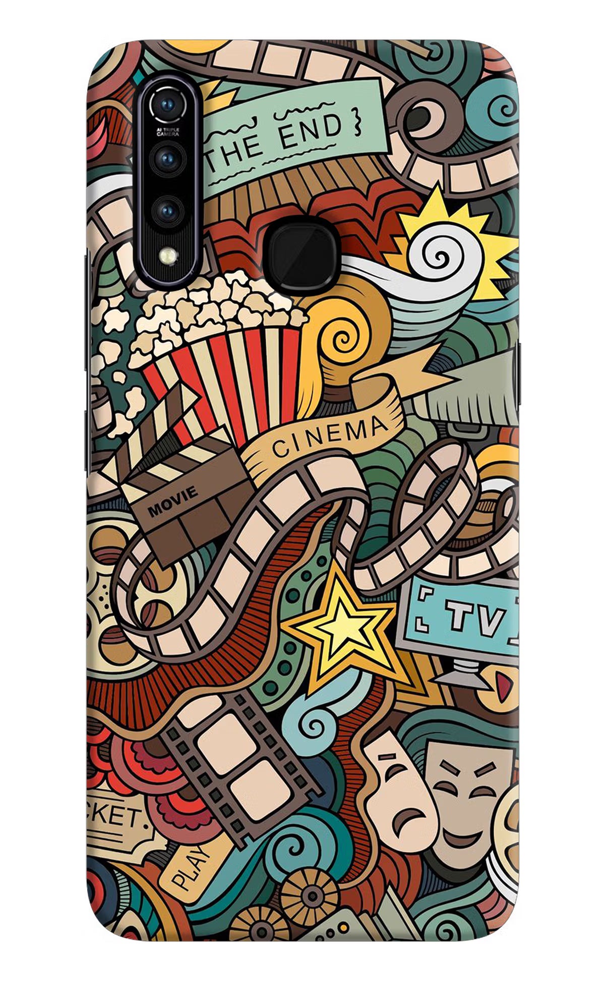 Cinema Abstract Vivo Z1 Pro Hard Case Back Cover by Casekaro