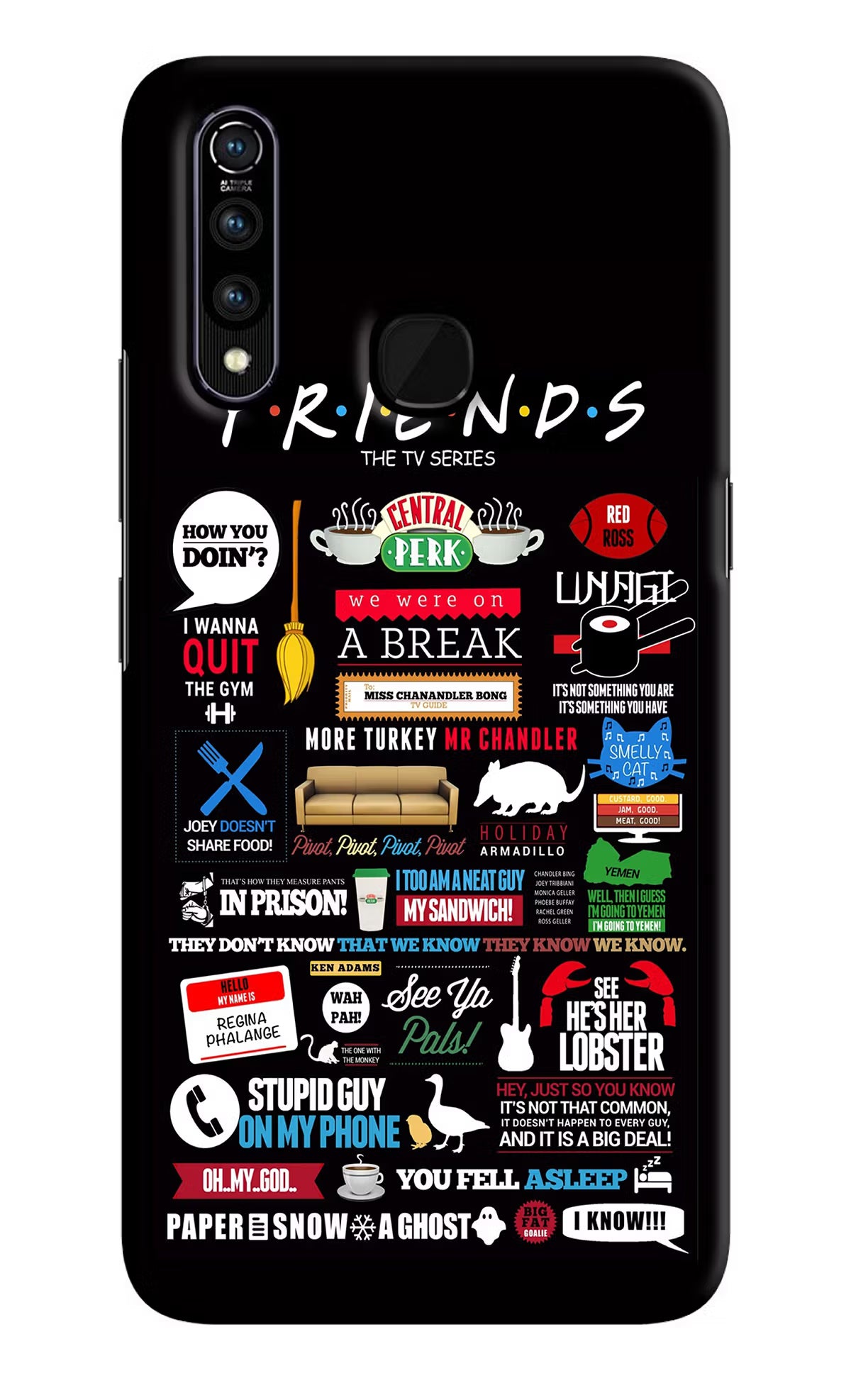 FRIENDS Vivo Z1 Pro Hard Case Back Cover by Casekaro