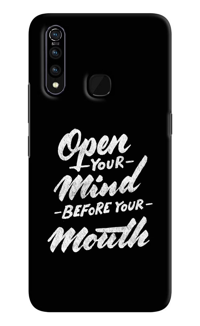 Open Your Mind Before Your Mouth Vivo Z1 Pro Hard Case Back Cover by Casekaro