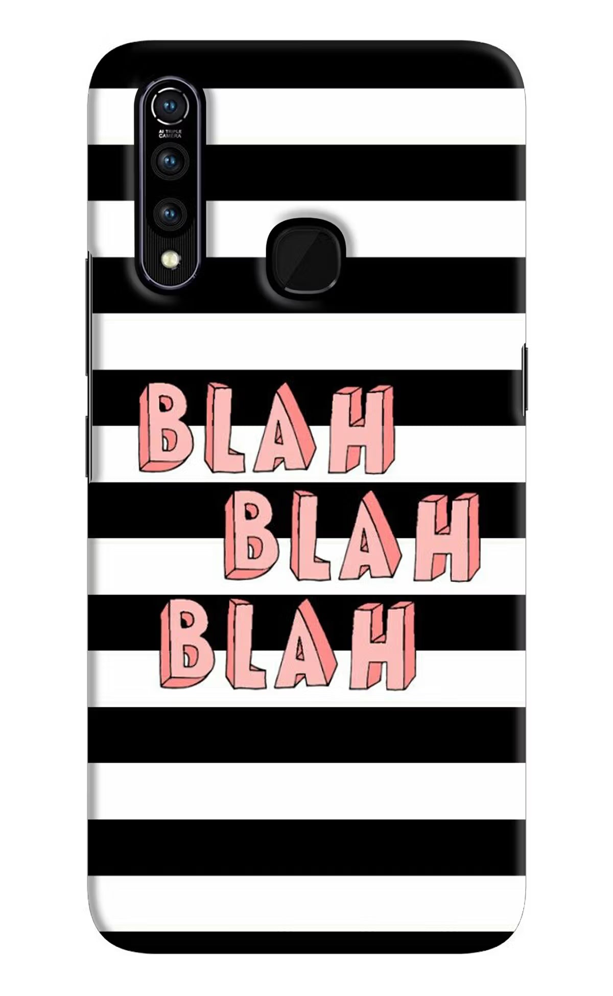 Blah Blah Blah Vivo Z1 Pro Hard Case Back Cover by Casekaro