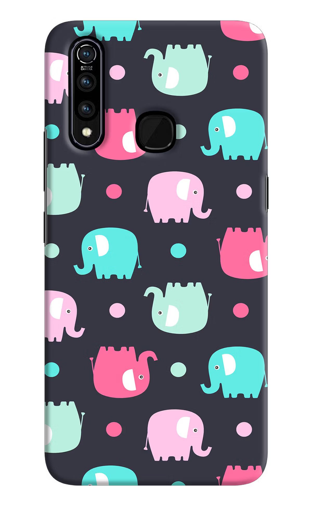 Elephants Vivo Z1 Pro Hard Case Back Cover by Casekaro