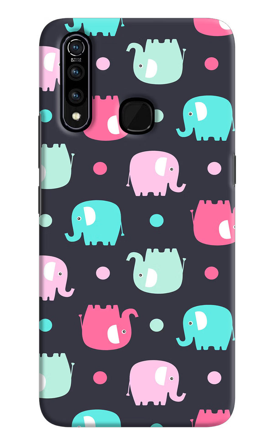 Elephants Vivo Z1 Pro Back Cover, Hard case