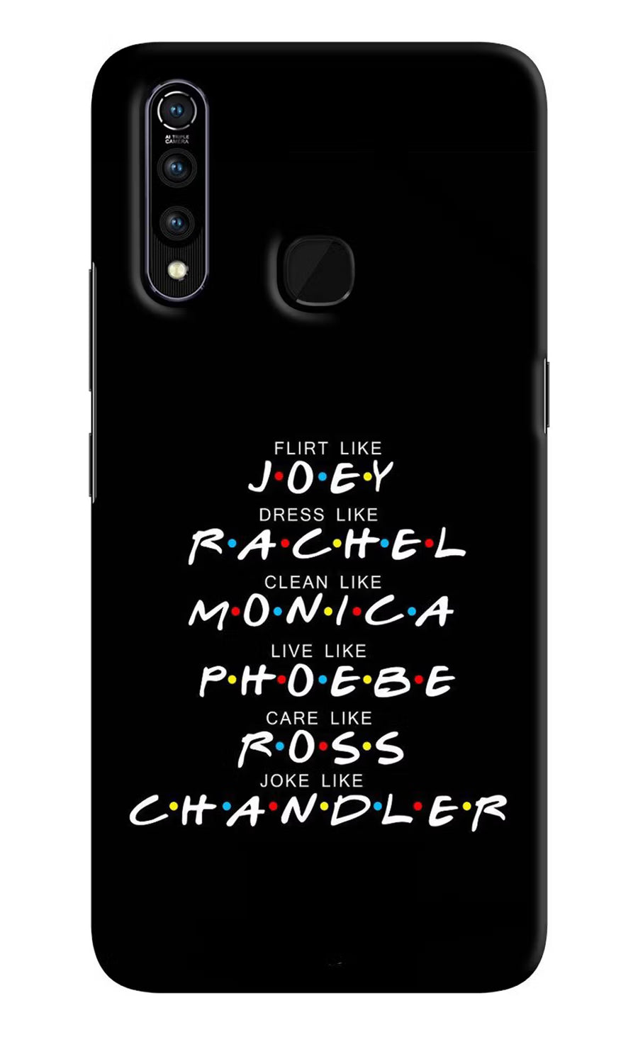 FRIENDS Character Vivo Z1 Pro Back Cover, Hard case