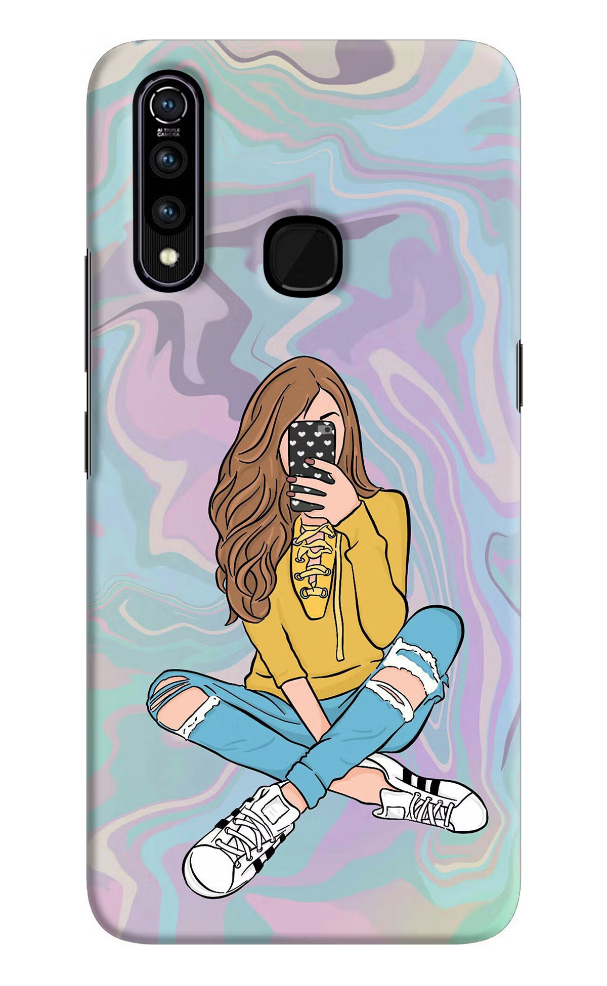 Selfie Girl Vivo Z1 Pro Hard Case Back Cover by Casekaro