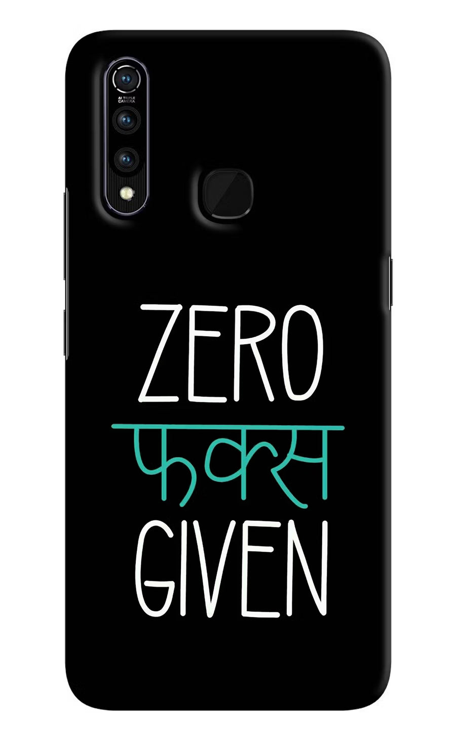 Zero Fucks Given Vivo Z1 Pro Back Cover, Hard case