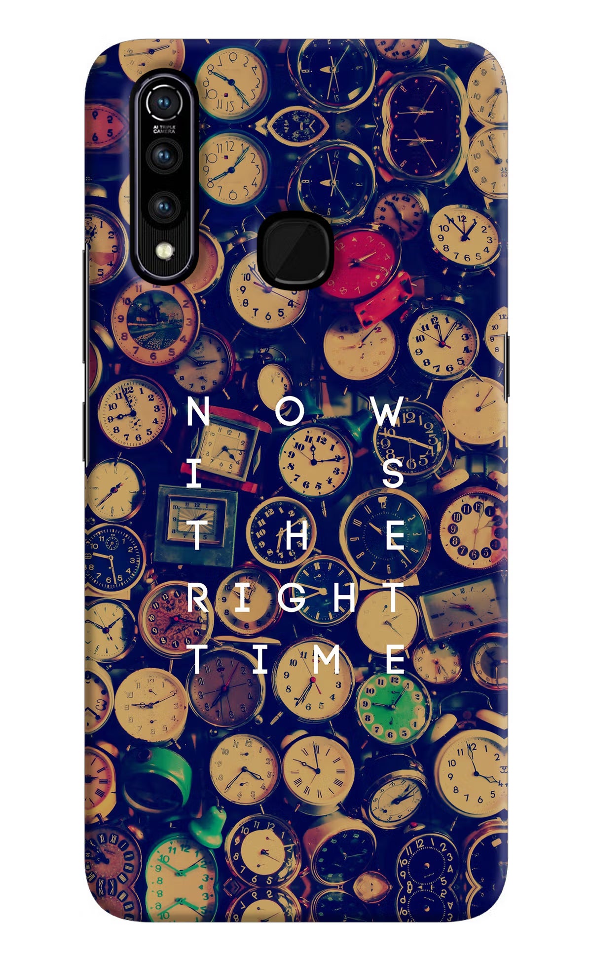 Now is the Right Time Quote Vivo Z1 Pro Hard Case Back Cover by Casekaro