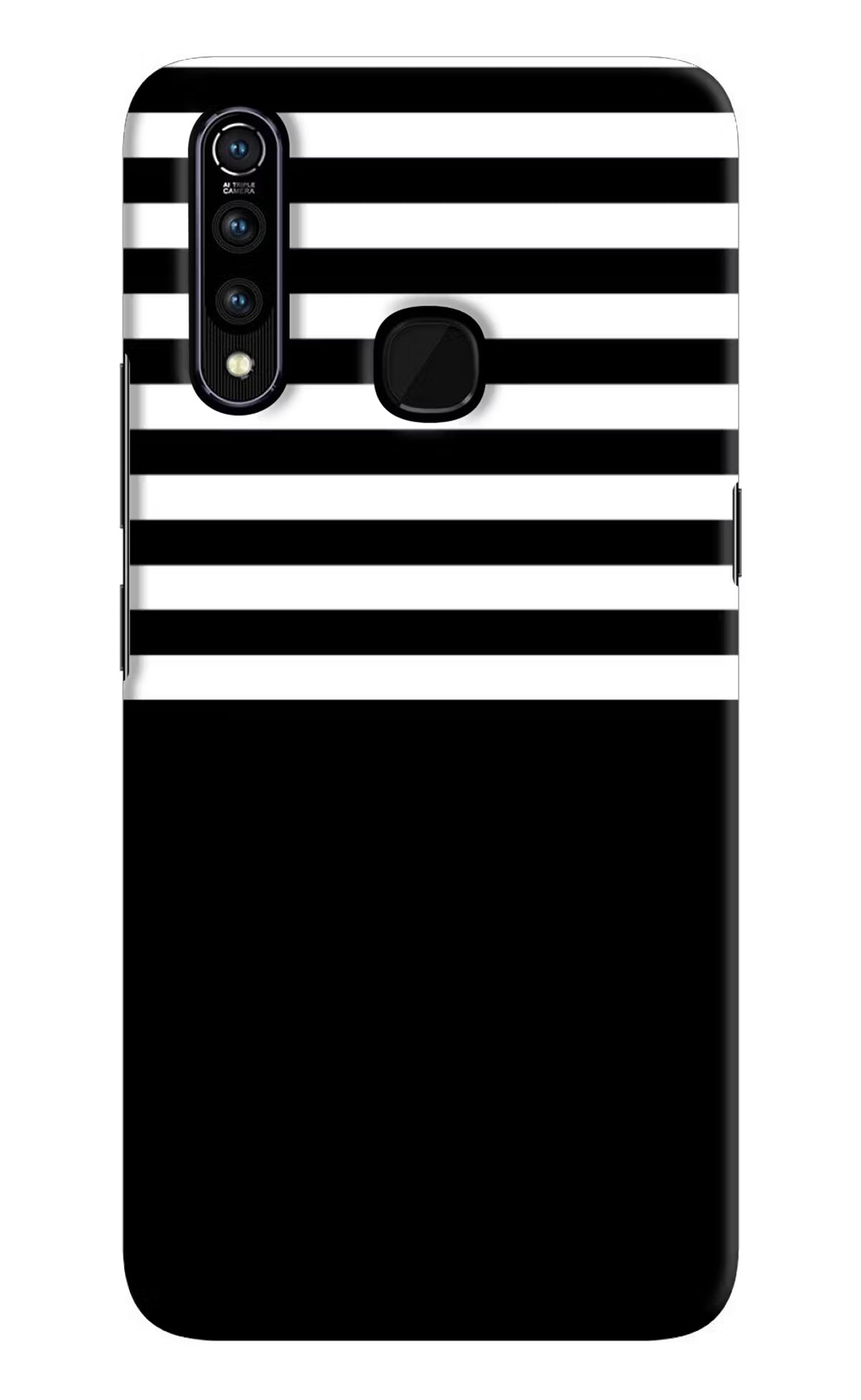 Black and White Print Vivo Z1 Pro Hard Case Back Cover by Casekaro