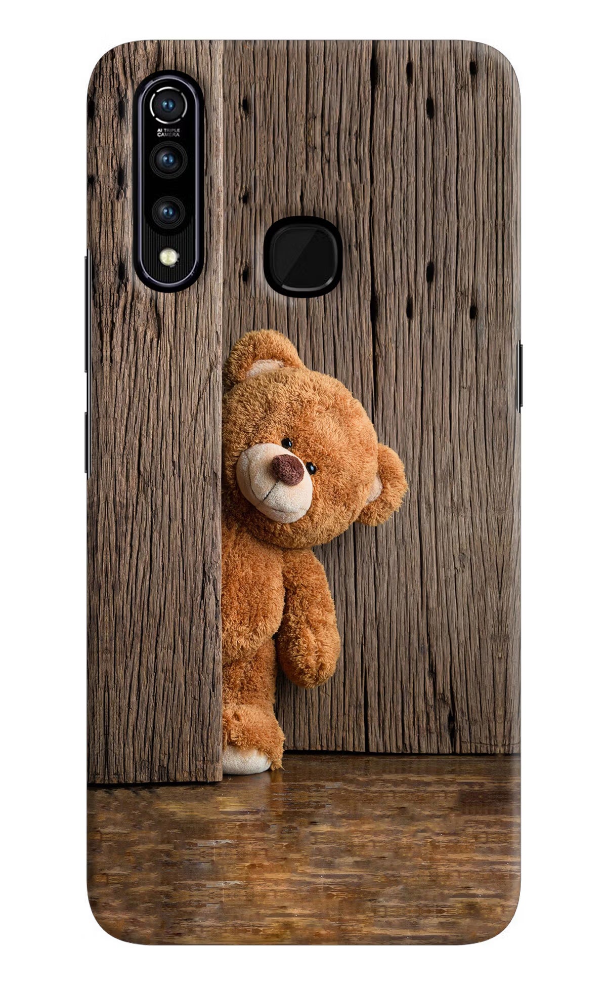 Teddy Wooden Vivo Z1 Pro Hard Case Back Cover by Casekaro