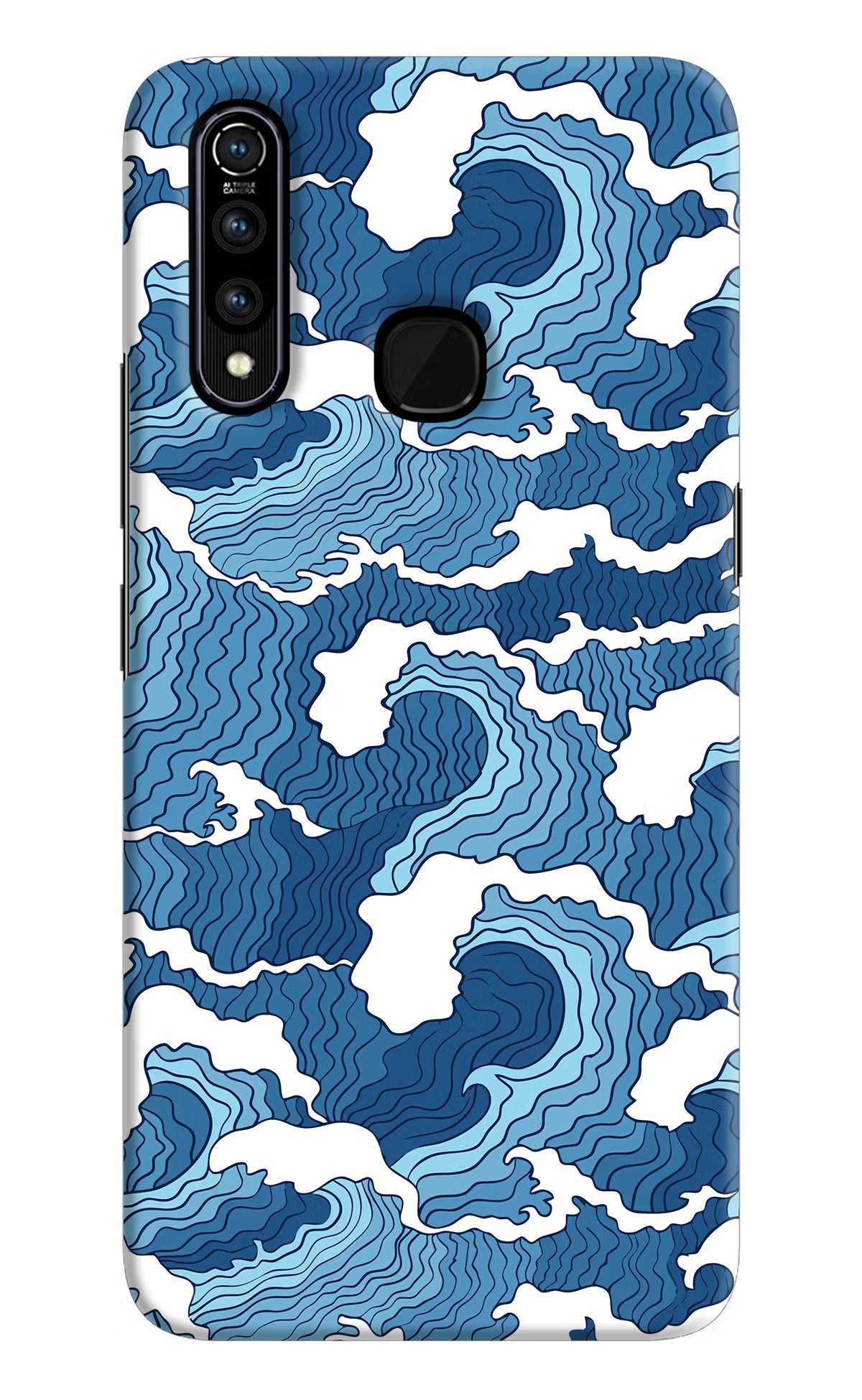 Blue Waves Vivo Z1 Pro Hard Case Back Cover by Casekaro