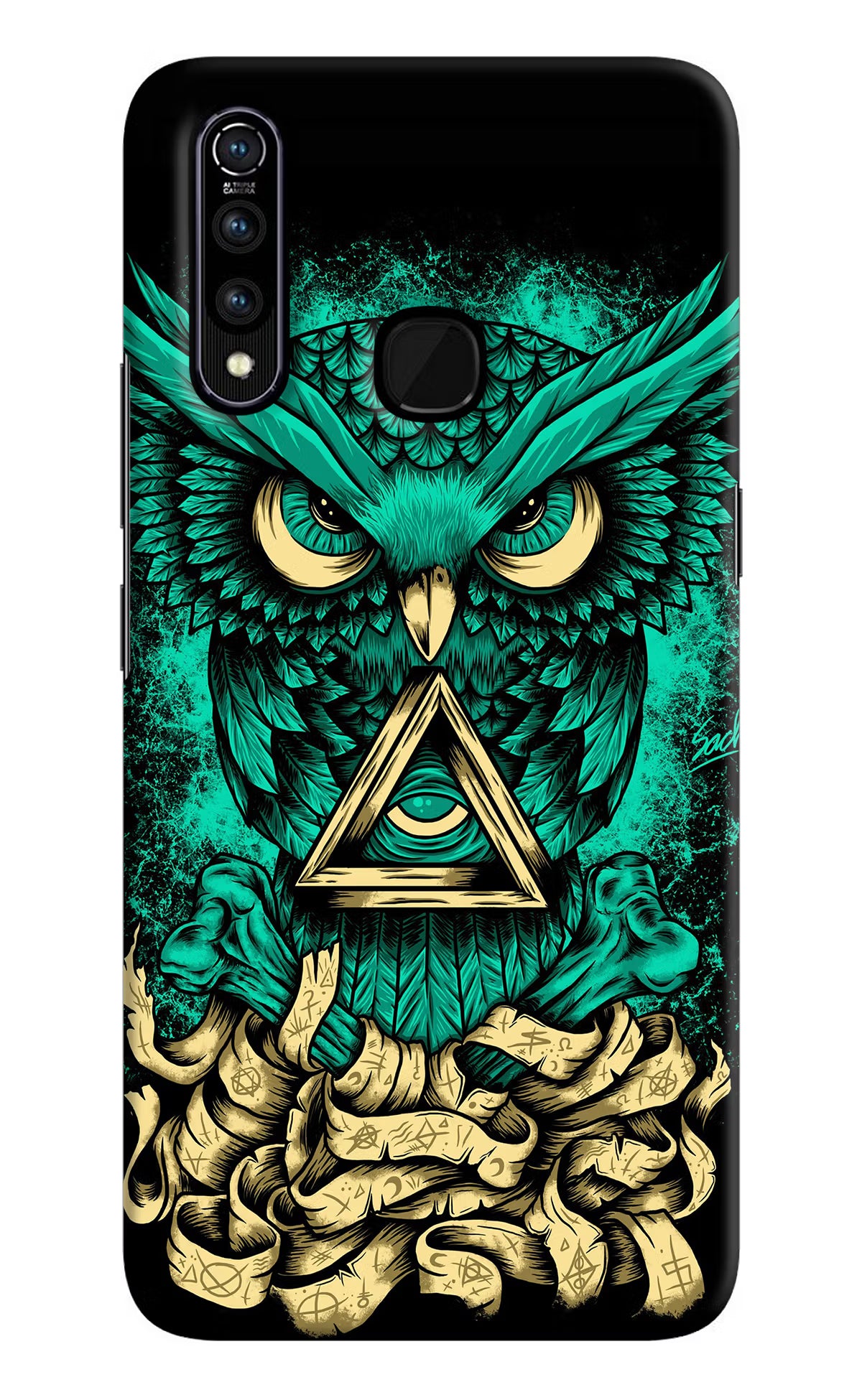 Green Owl Vivo Z1 Pro Hard Case Back Cover by Casekaro