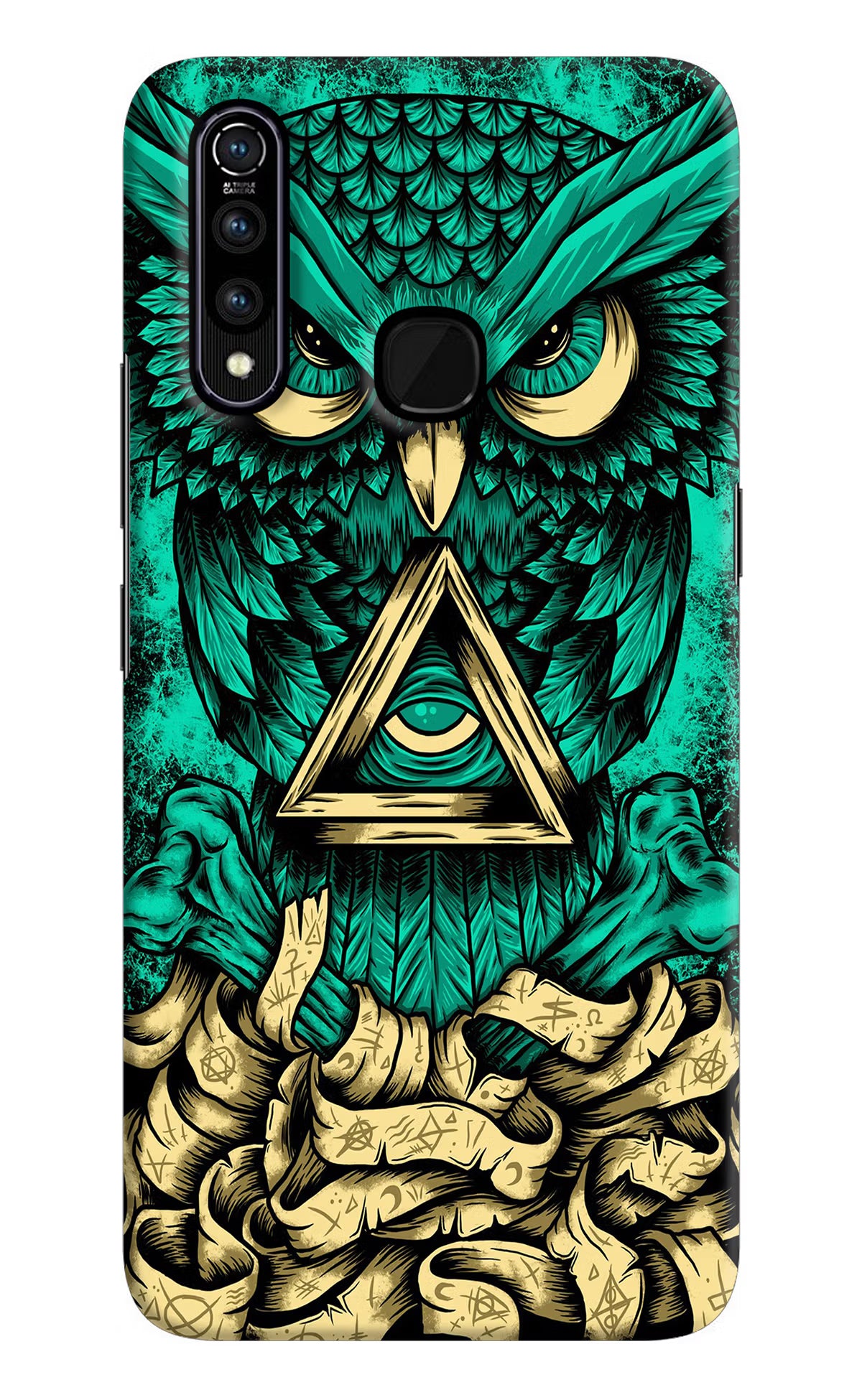 Green Owl Vivo Z1 Pro Hard Case Back Cover by Casekaro