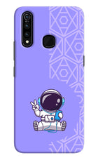 Cute Astronaut Chilling Vivo Z1 Pro Hard Case Back Cover by Casekaro