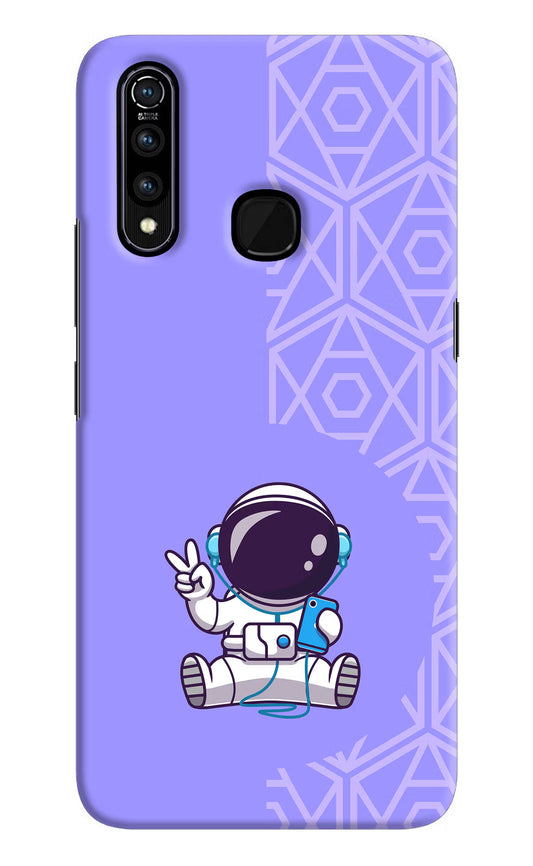Cute Astronaut Chilling Vivo Z1 Pro Hard Case Back Cover by Casekaro