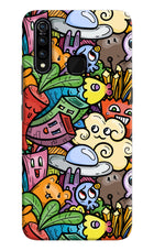 Veggie Doodle Vivo Z1 Pro Hard Case Back Cover by Casekaro