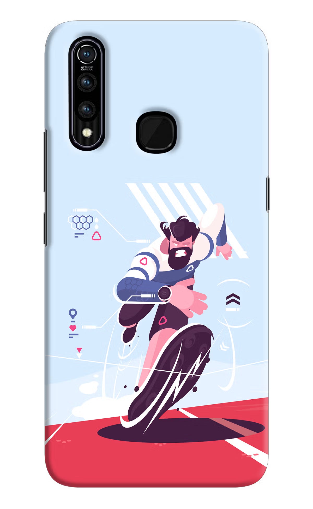 Run Pro Vivo Z1 Pro Hard Case Back Cover by Casekaro