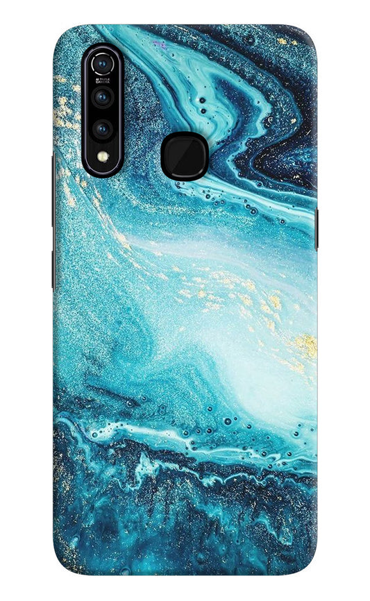 Blue Glitter Marble Vivo Z1 Pro Hard Case Back Cover by Casekaro