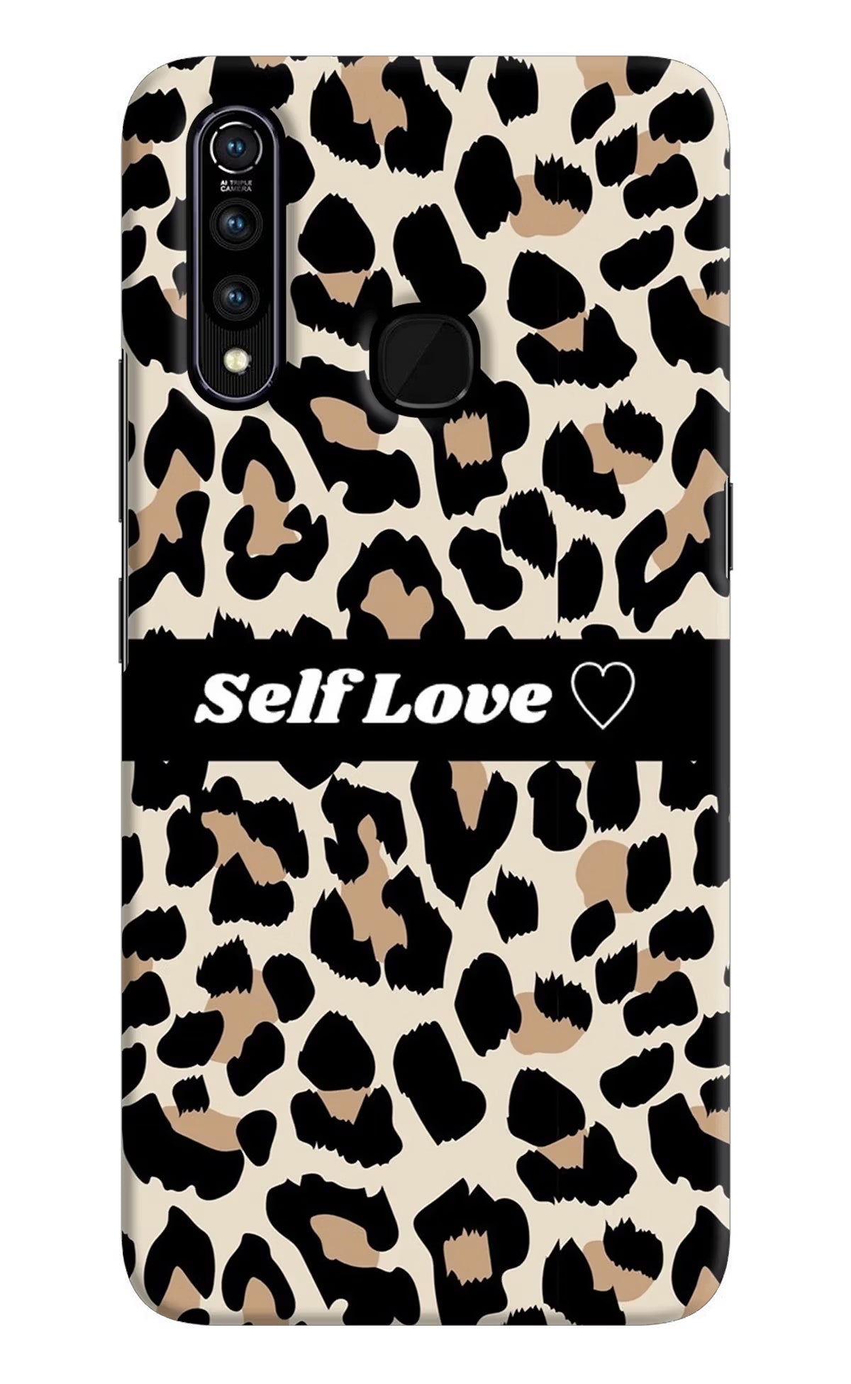 Leopard Print Self Love Vivo Z1 Pro Hard Case Back Cover by Casekaro