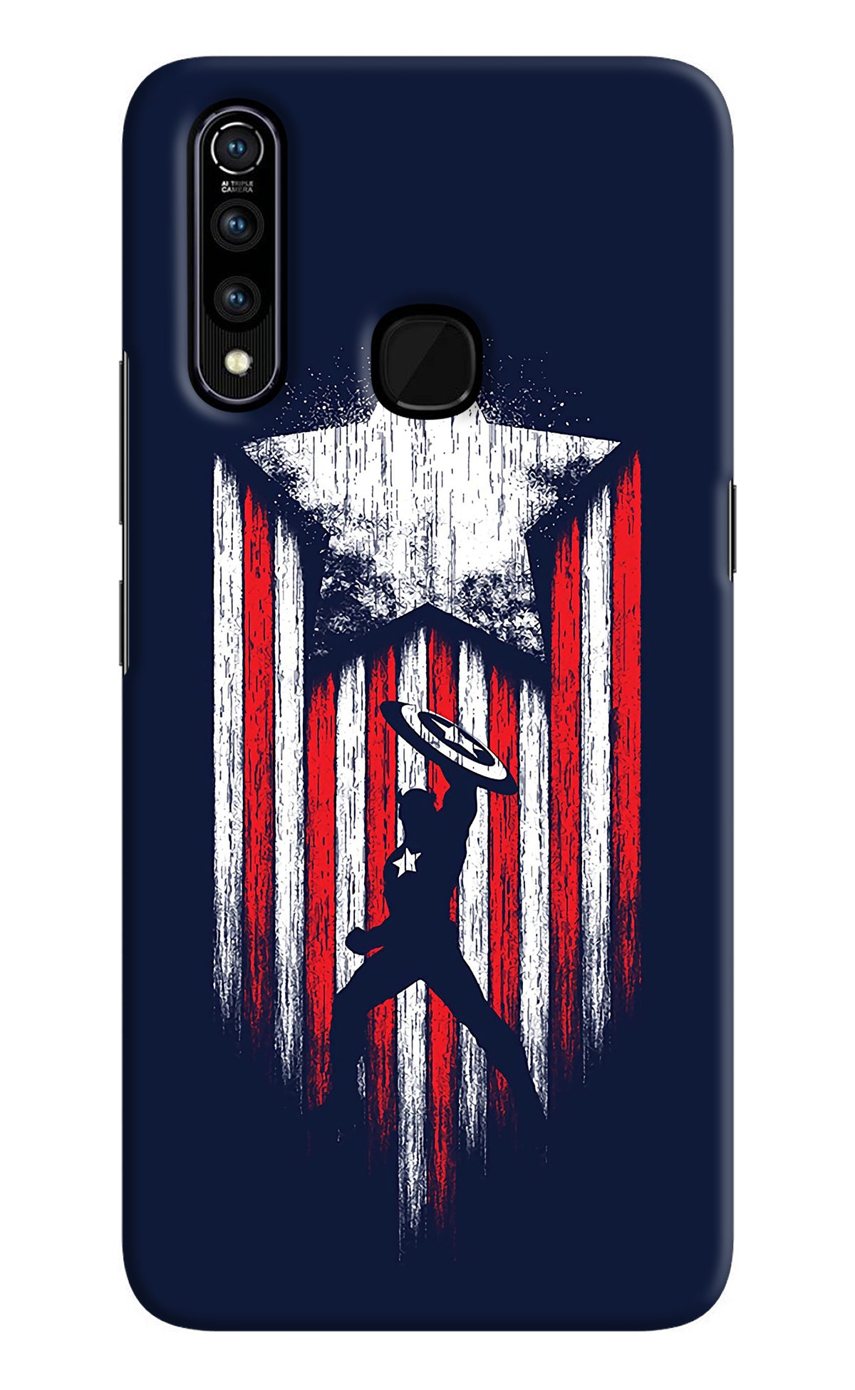 Captain America Marvel Art Vivo Z1 Pro Back Cover