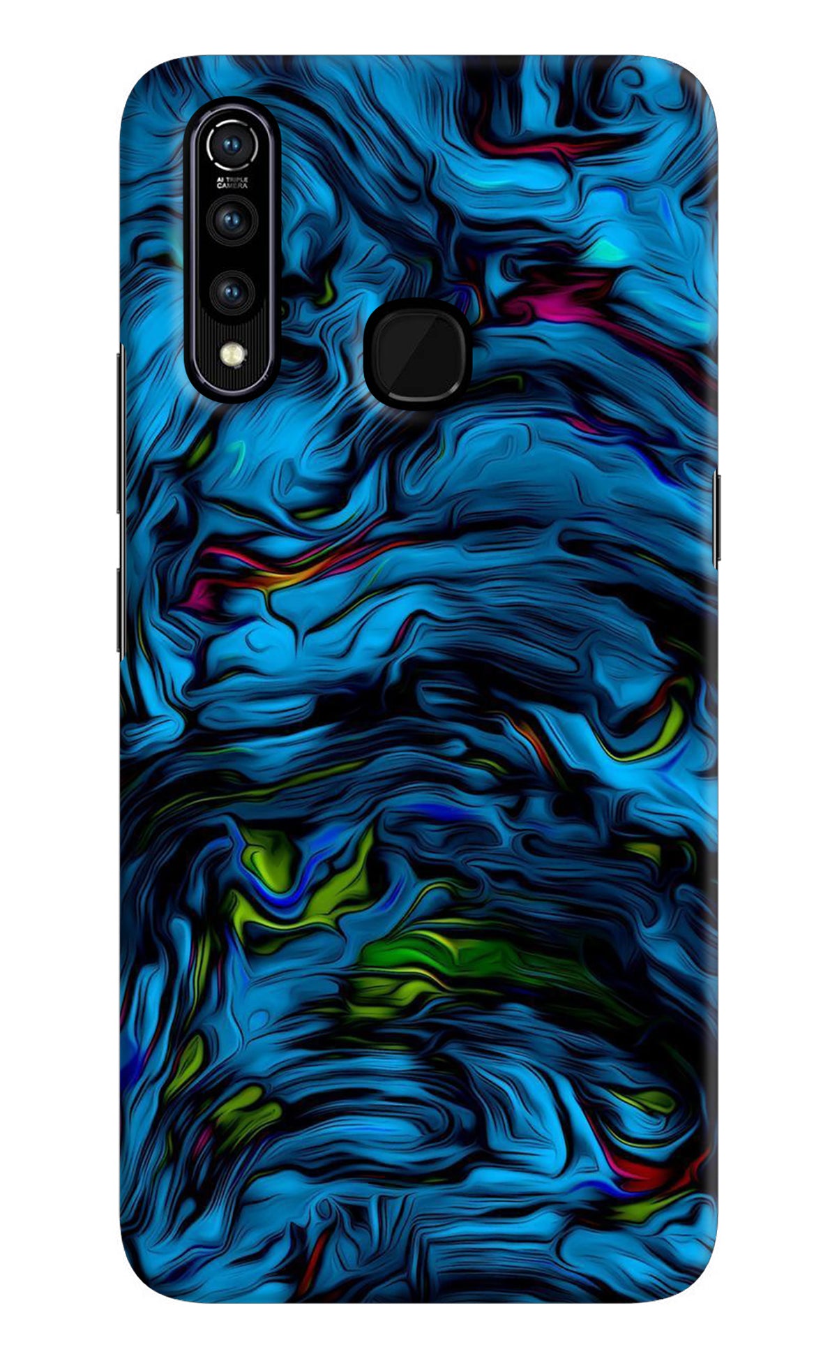 Dark Blue Abstract Vivo Z1 Pro Back Cover