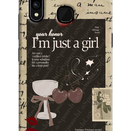 I am just a girl Vivo Z1 Pro Hard Case Back Cover by Casekaro