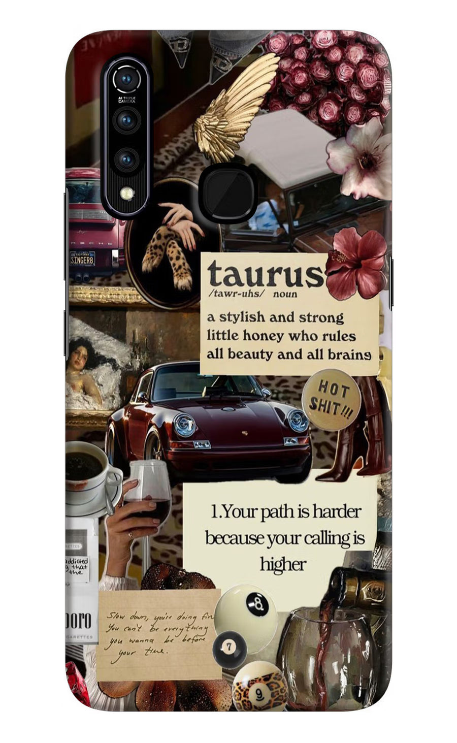 Taurus Zodiac Vivo Z1 Pro Back Cover, Hard case