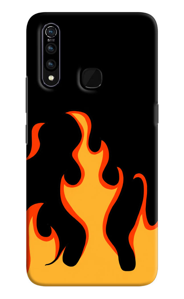 Fired Up – Black Vivo Z1 Pro Hard Case Back Cover by Casekaro