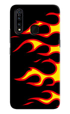 Side Sweep Flames Vivo Z1 Pro Hard Case Back Cover by Casekaro