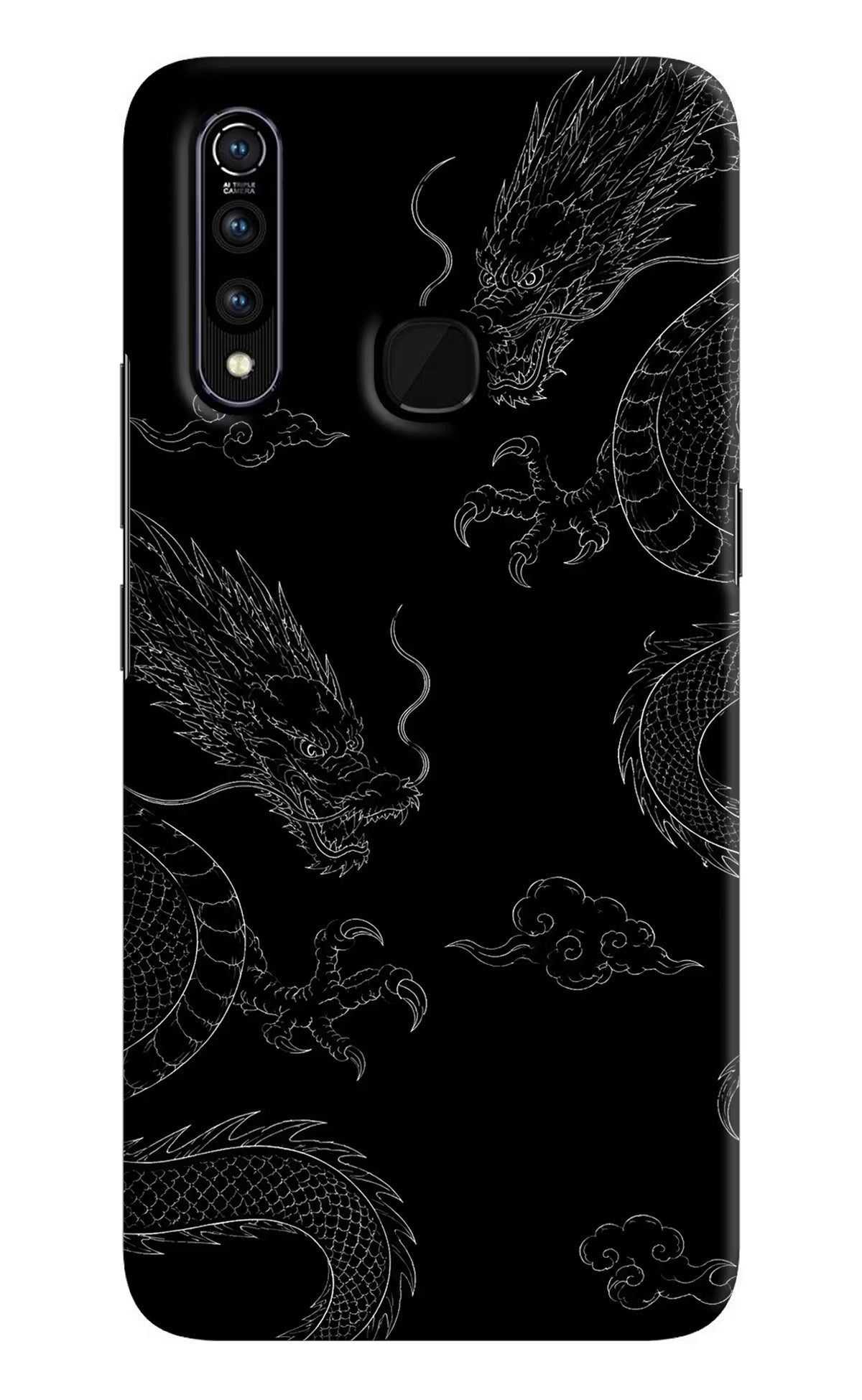 Twin Dragons Vivo Z1 Pro Hard Case Back Cover by Casekaro
