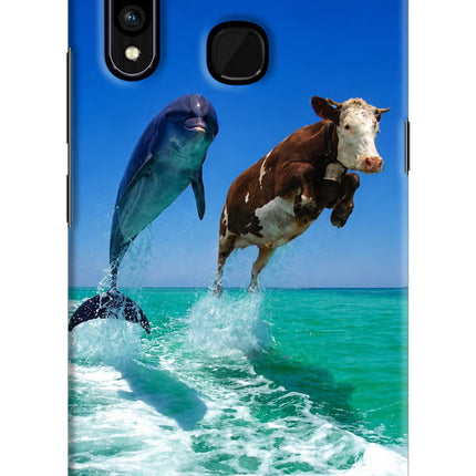 Dolphin vs Cow Vivo Z1 Pro Hard Case Back Cover by Casekaro