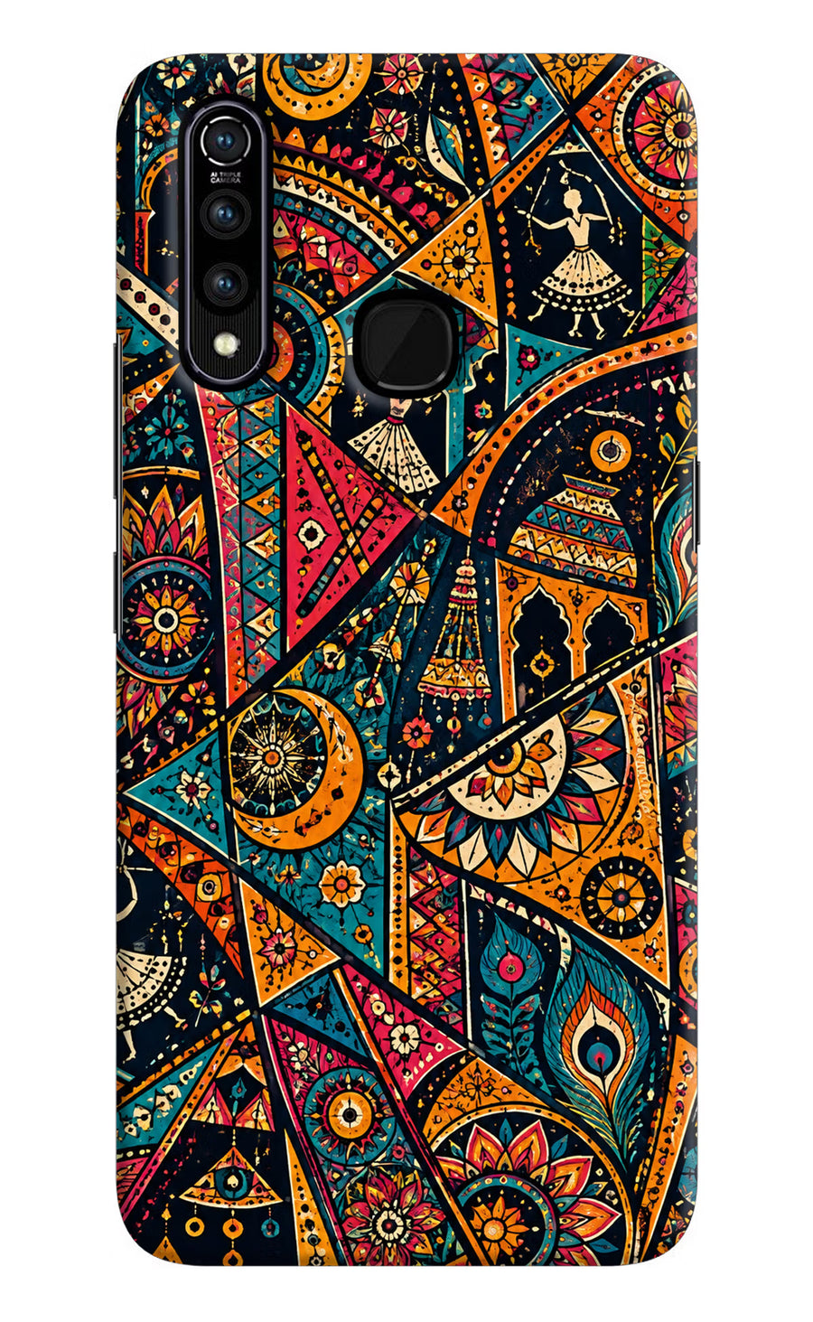 Folk Print Vivo Z1 Pro Back Cover, Hard case